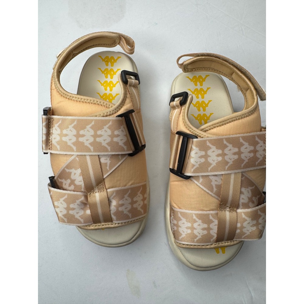 Kappa 222 Banda Mitel 2 Sandals Brandy White Yellow 304VF50 Unisex Slides EU 37